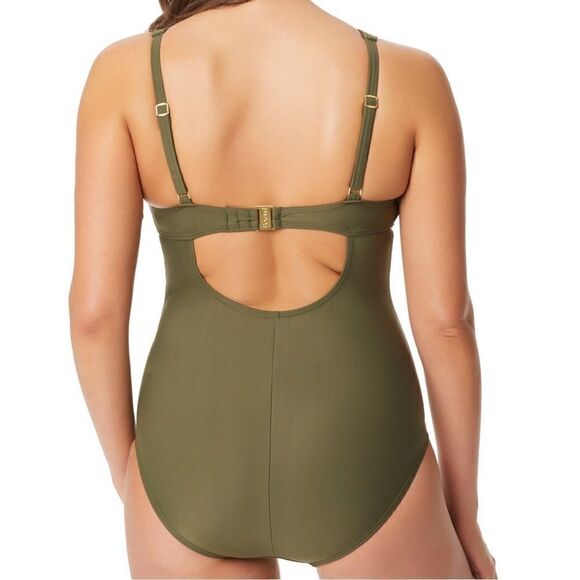 Beyond Control Highneck Lace Up One-Piece - Picture 2 of 6